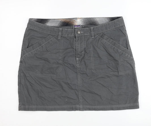 Patagonia Women's Grey Cargo Skirt Size 12, Organic Cotton