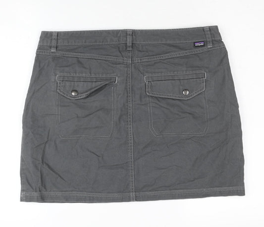 Patagonia Women's Grey Cargo Skirt Size 12, Organic Cotton