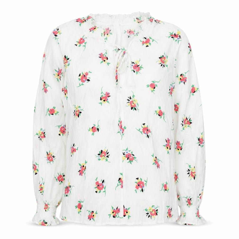 Marks and Spencer Women's Floral Blouse White Size 10