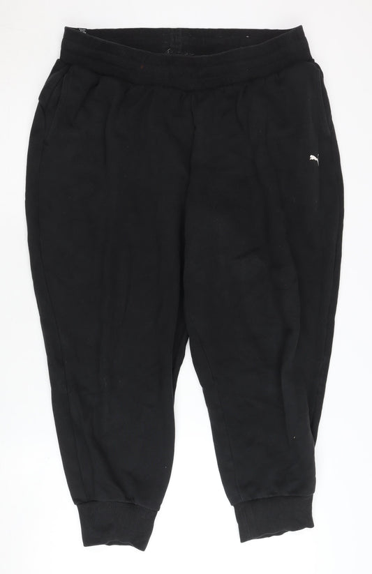 Puma Men's XL Black Jogger Trousers - Comfortable Fleece