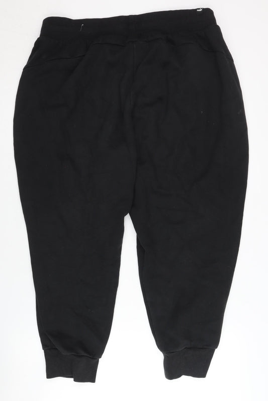 Puma Men's XL Black Jogger Trousers - Comfortable Fleece
