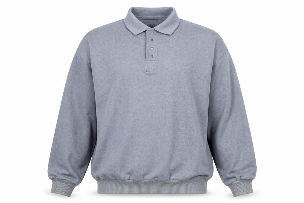 Modern Basics Men’s Grey Henley Sweatshirt L