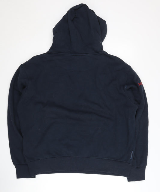 England Men's Navy XL Hoodie - Rose Logo & Stripe Accents