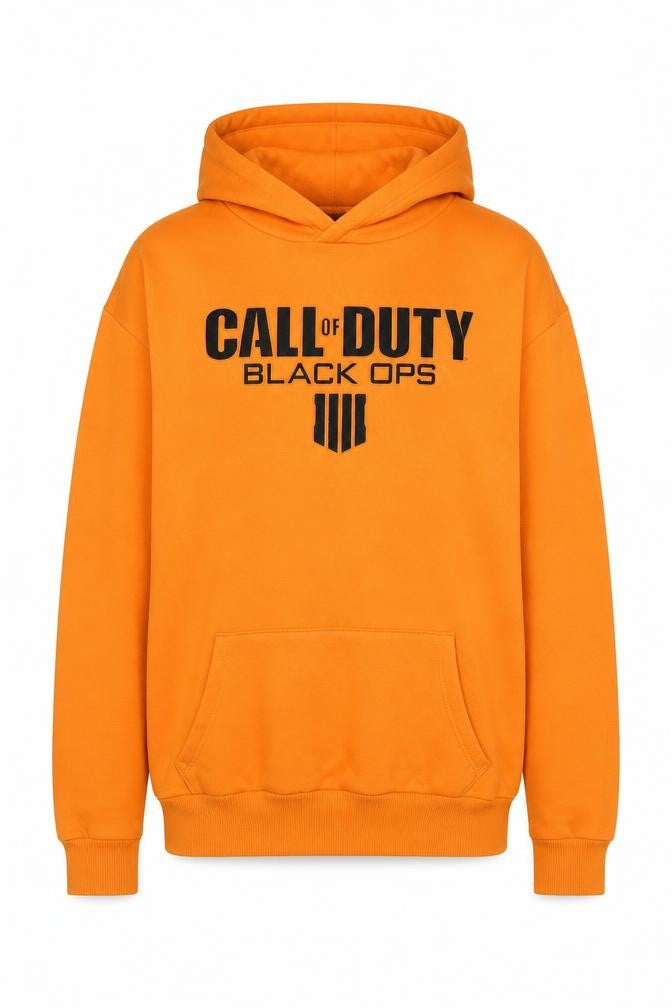Call of Duty Black Ops Men's Orange XS Pullover Hoodie