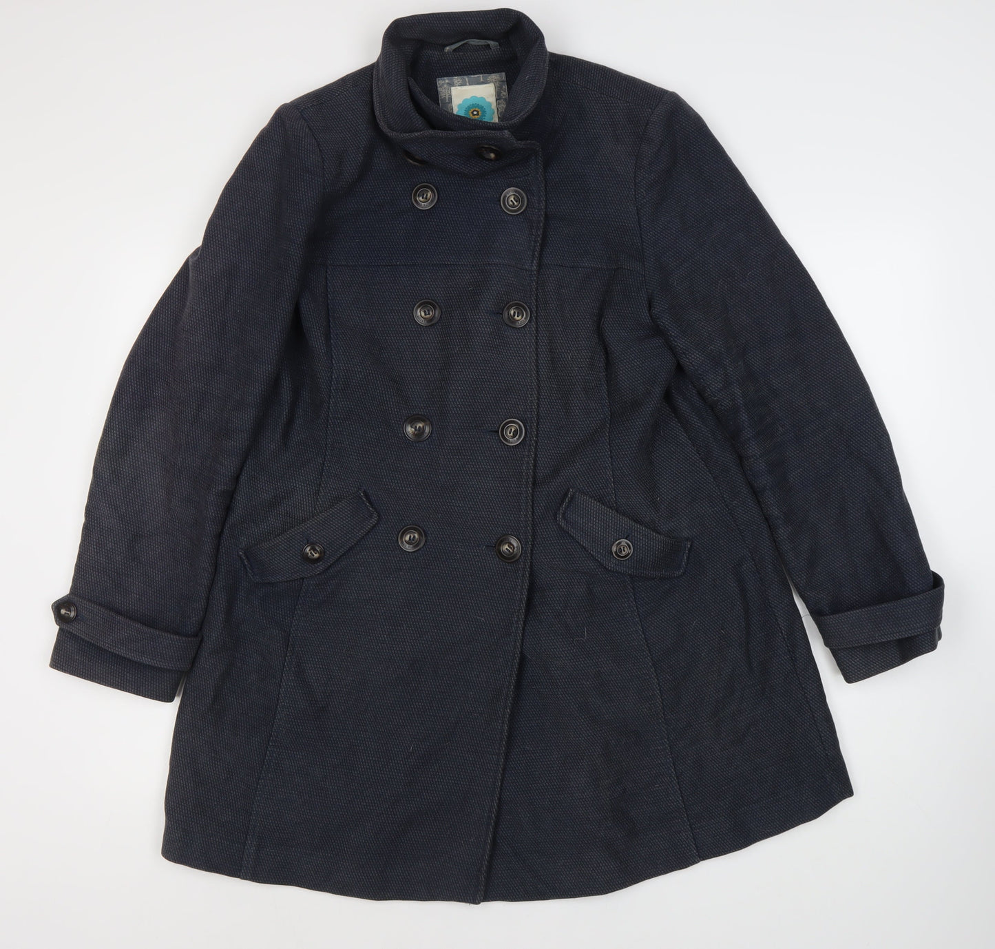 White Stuff Women's Blue Pea Coat Size 12 Classic Style