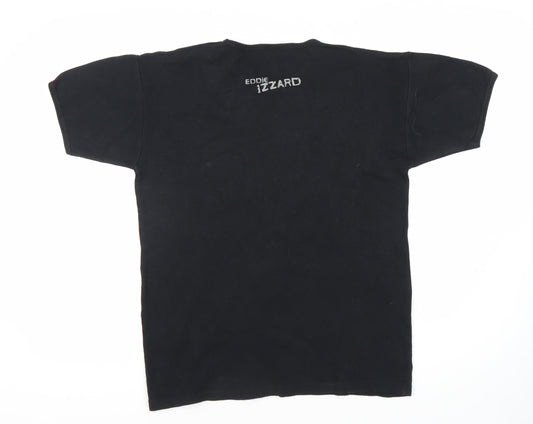 Unisex Adultss UK Size M Ultimate Black 100% Cotton T-Shirt