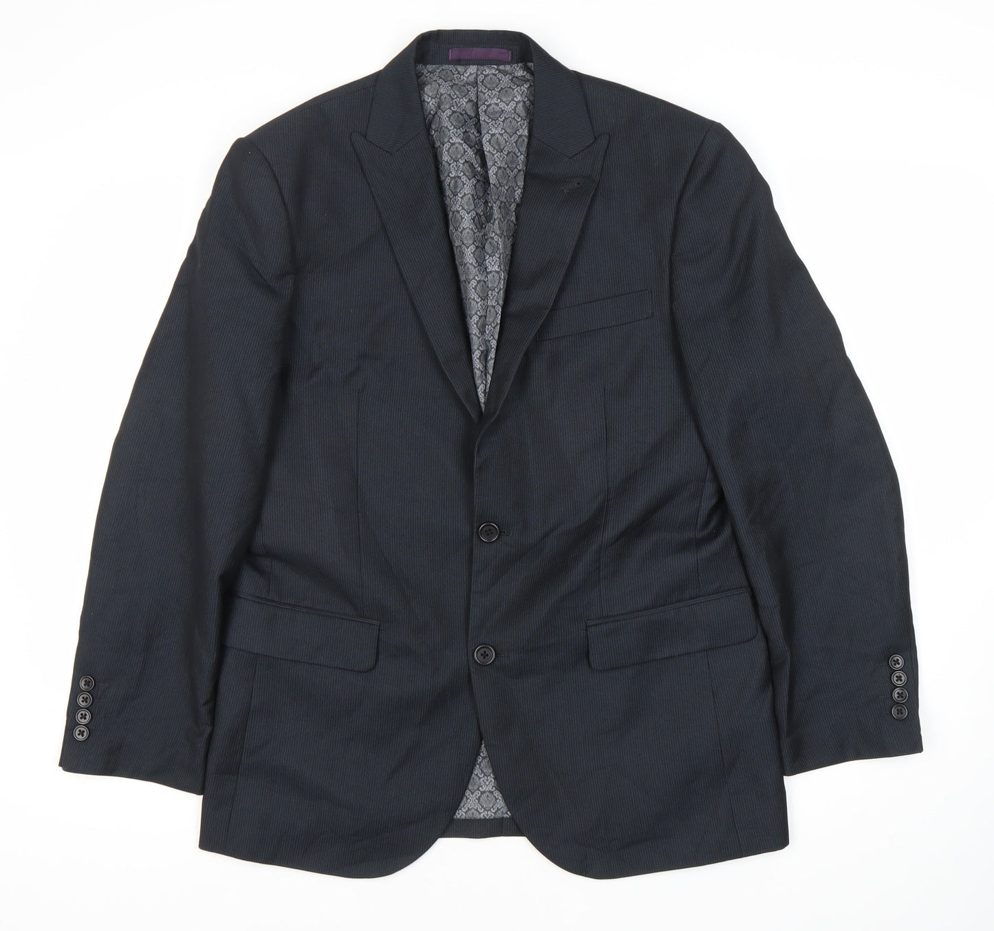 Greenwoods Men's Black Blazer, Size 38 Regular Fit