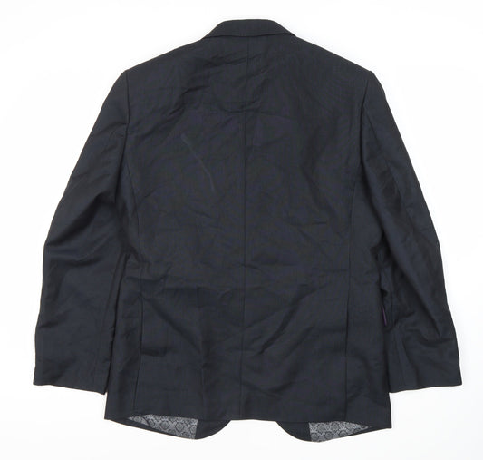 Greenwoods Men's Black Blazer, Size 38 Regular Fit