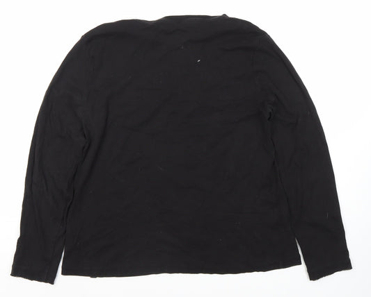 Peter Storm Black Long Sleeve Cotton Top, Size 20