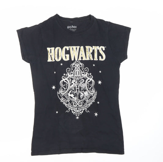 Harry Potter Women's Black Hogwarts T-Shirt, Size 12