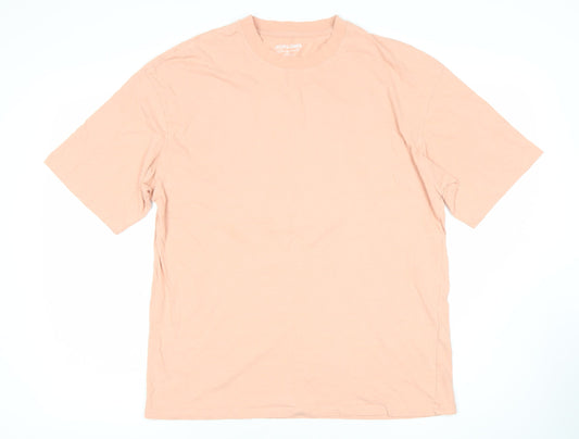 Jack & Jones Men's Pink Crew Neck T-Shirt Size M