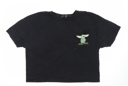 Star Wars Black Juniors T-Shirt, Size 14, Movie Theme