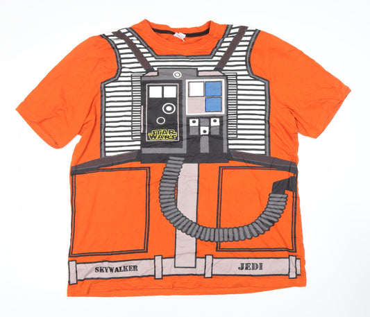 Star Wars Men's XXL Orange Cotton T-Shirt