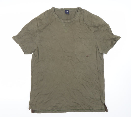 GAP Men's M Green Short Sleeve Cotton T-Shirt