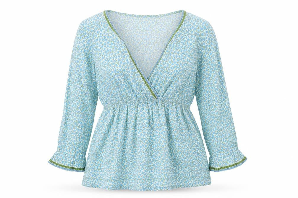 Womens UK Size 12 J.CREW Blue Cotton Blouse