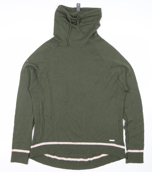 Sweaty Betty Women's Green High Neck Pullover Jumper - S
