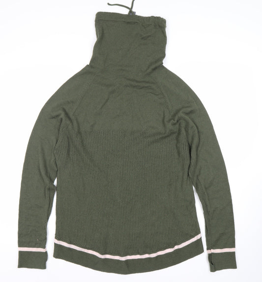 Sweaty Betty Women's Green High Neck Pullover Jumper - S