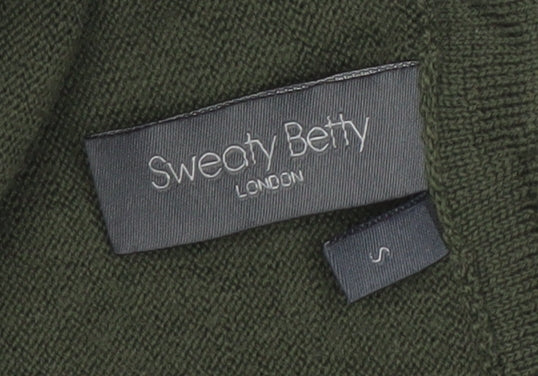 Sweaty Betty Women's Green High Neck Pullover Jumper - S