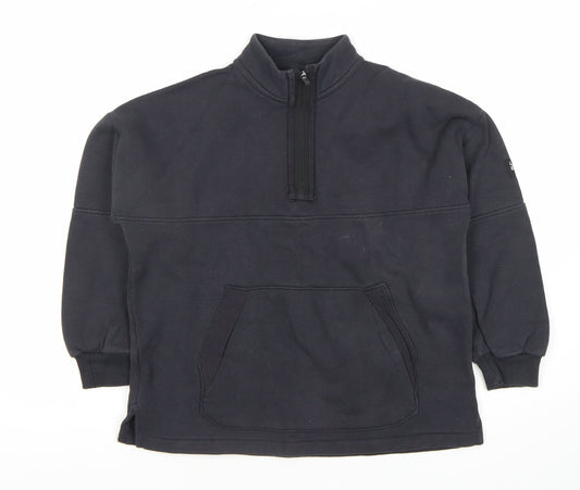 Marks and Spencer Boys Black Fleece Hoodie 9-10 Years