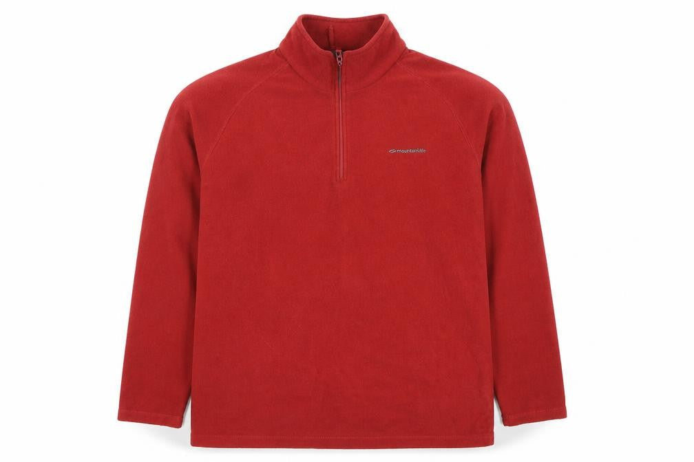 Mountainlife Men's Red XL Fleece Pullover Sweatshirt