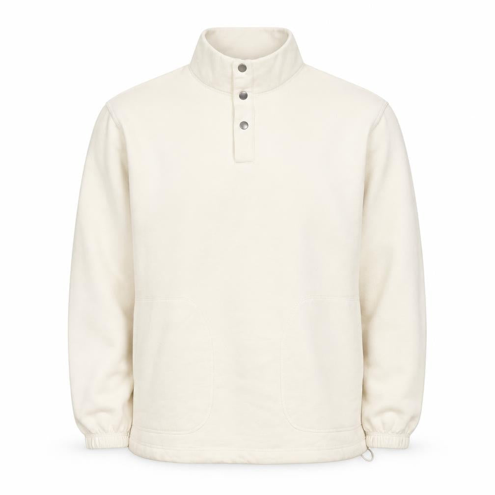 Mens UK XL Regular JACK & JONES Beige Henley Sweatshirt