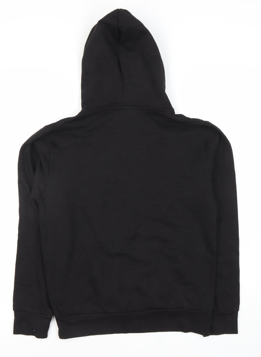 DE-LUX Unisex Adults Black XS Hoodie with Graphic Print