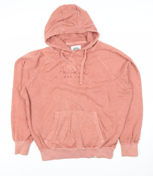 Animal Women's Pink Pullover Hoodie Size 8