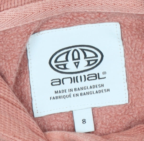 Animal Women's Pink Pullover Hoodie Size 8