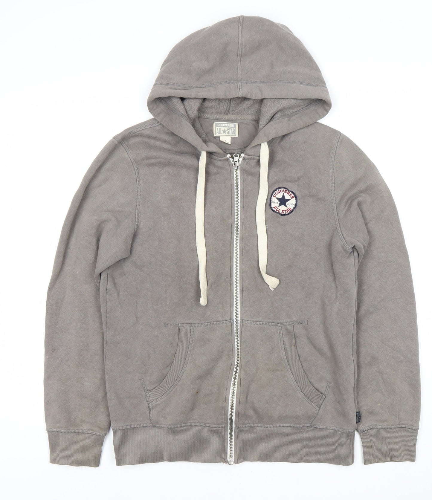 Converse Men’s Grey Full Zip Hoodie, Size M