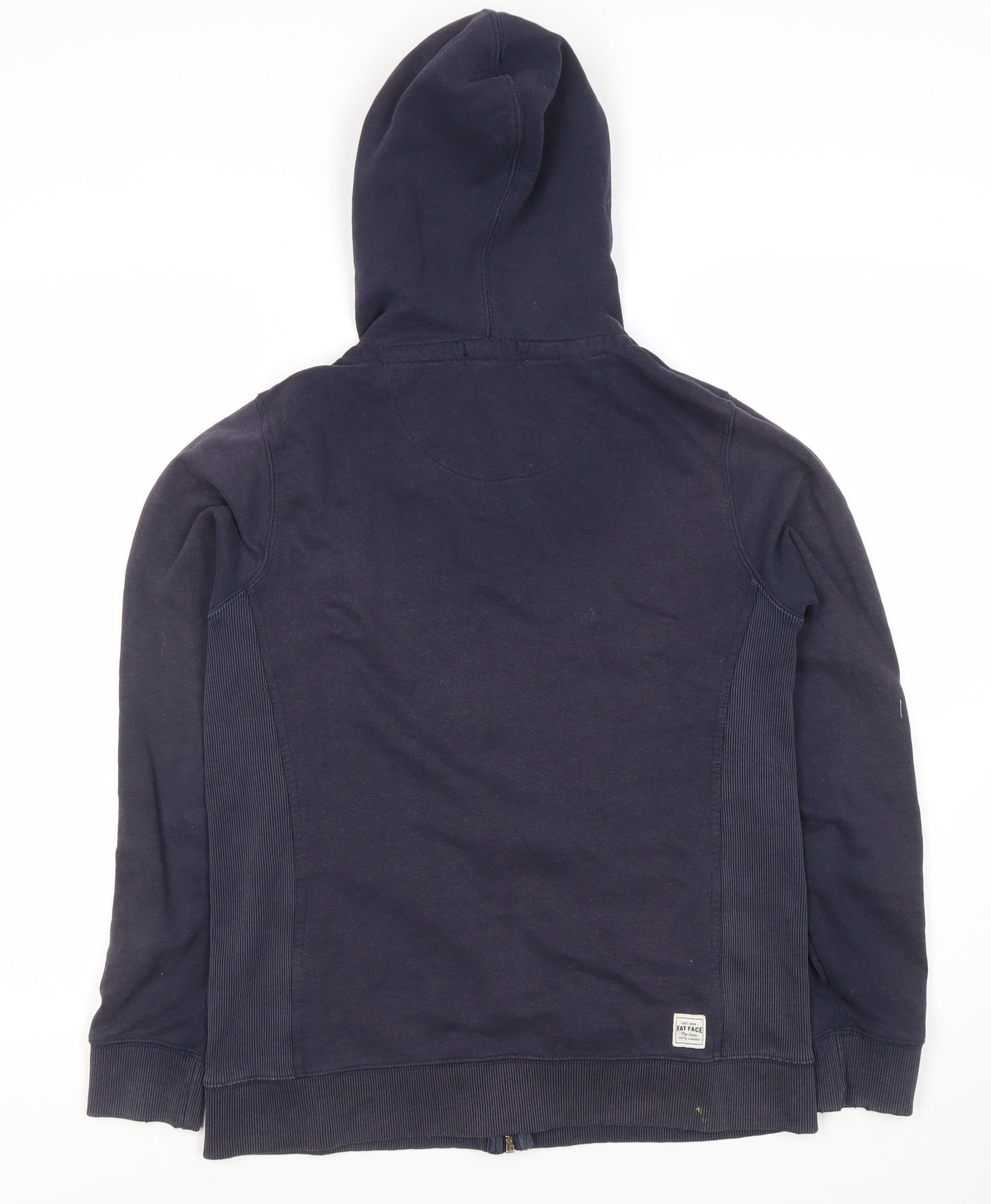 Fat Face Unisex Blue Full Zip Hoodie Size 14