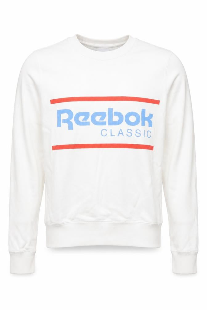 Mens UK XS Classic Reebok White Pullover Sweatshirt