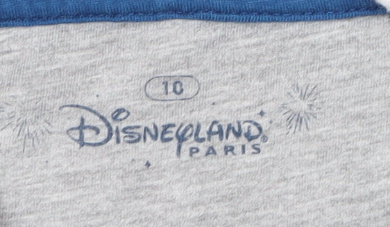 Disneyland Paris Teens Grey Mickey Hoodie, Size 10, Sequin Detail