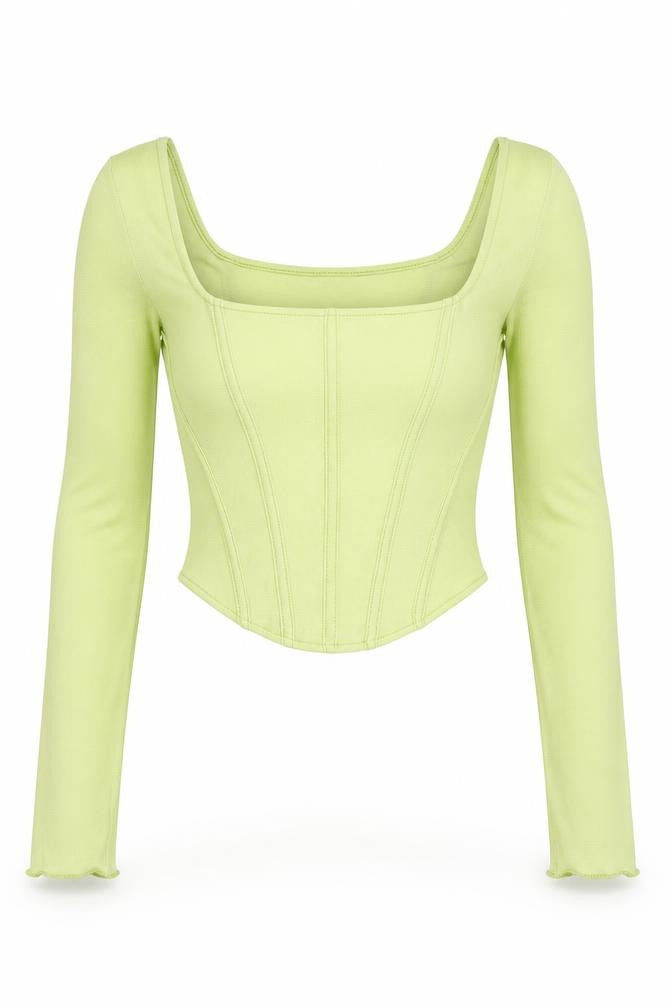 Urban Outfitters Women's Green Cropped Top - Size M