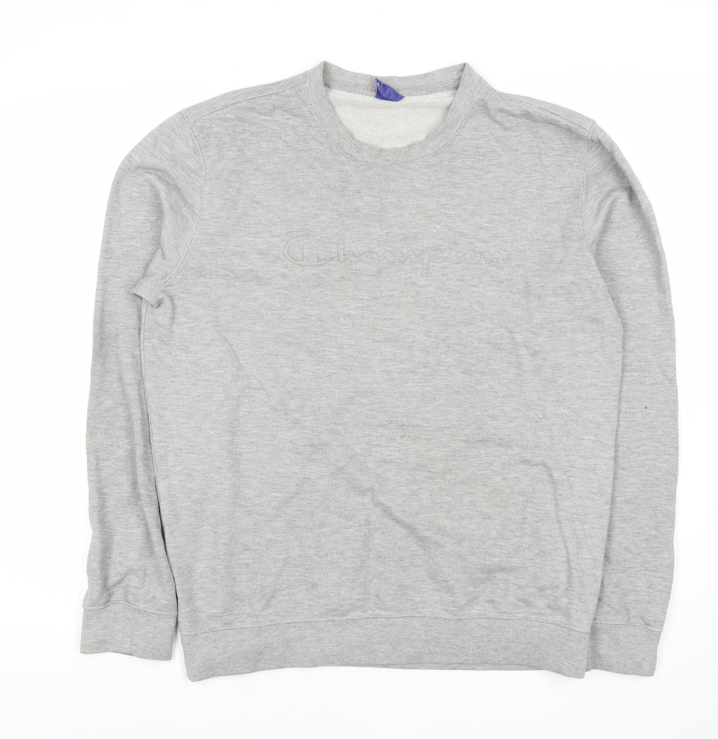 Champion Men's Medium Grey Logo Sweatshirt Pullover