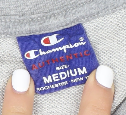 Champion Men's Medium Grey Logo Sweatshirt Pullover