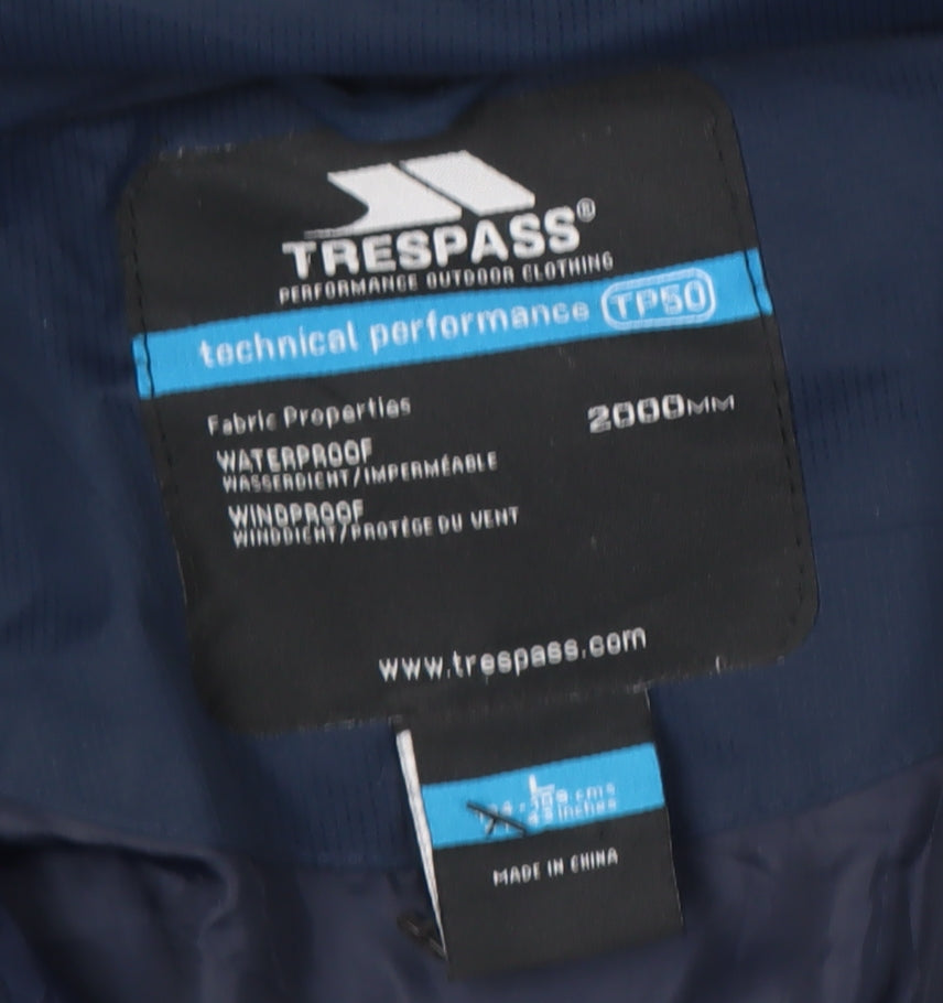Trespass Men’s Blue Puffer Jacket M Waterproof