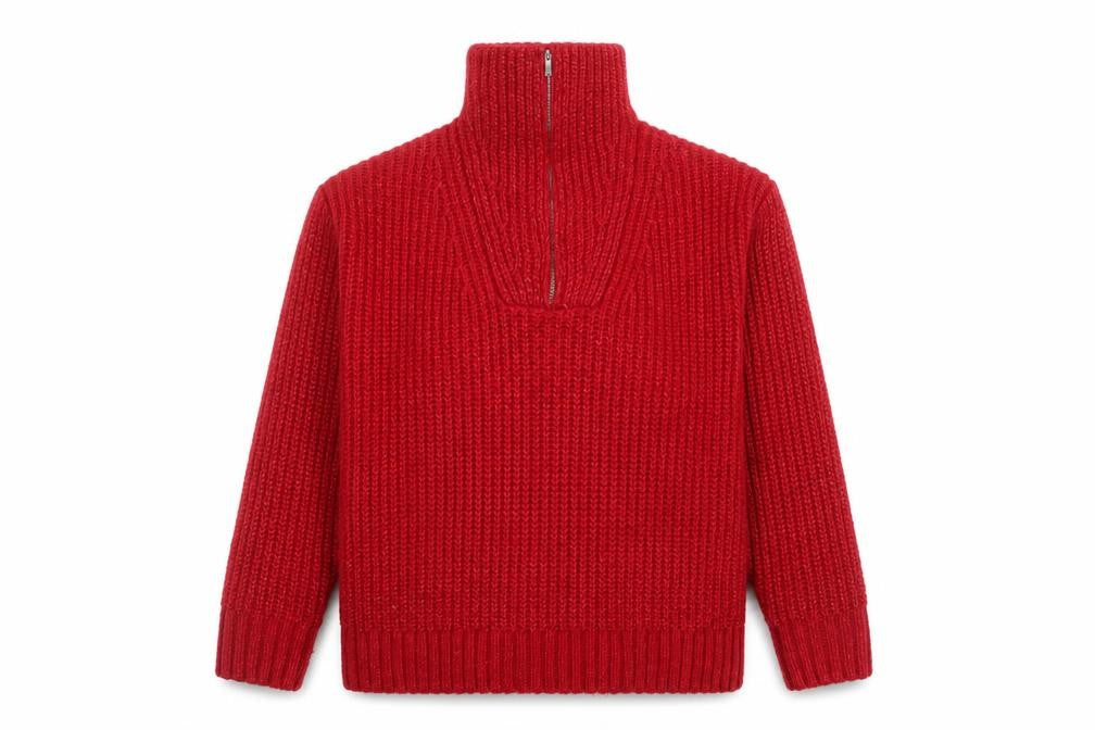 M&Co Women’s Red Roll Neck Pullover Jumper, Size 14