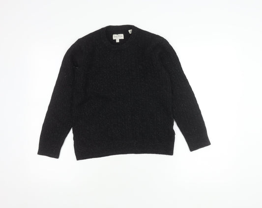 Jack Wills Black Wool Kids Pullover Jumper Size 16