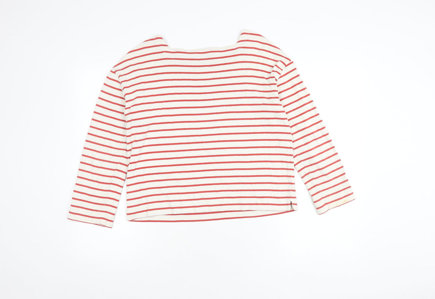 Whistles Women's Red Striped Boat Neck T-Shirt
