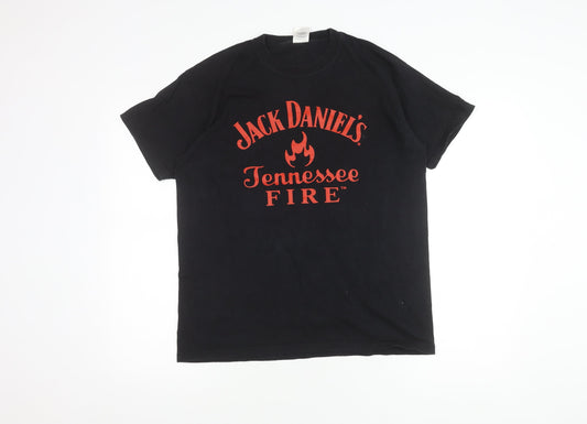 Fruit of the Loom Men's Black Graphic T-Shirt L