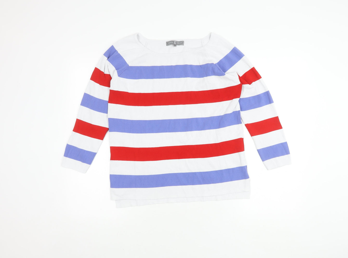 Jessica Graaf Women's XL Striped Knit Top, Long Sleeve