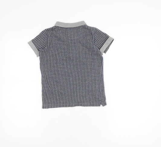 Lyle & Scott Boys Grey Houndstooth Polo Shirt 8-9 Years
