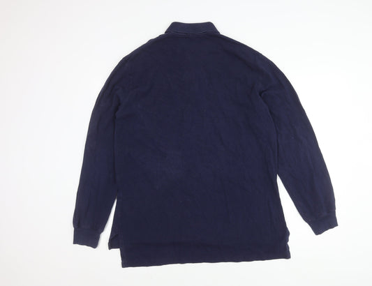 Ralph Lauren Men's Blue Long Sleeve Polo Shirt L