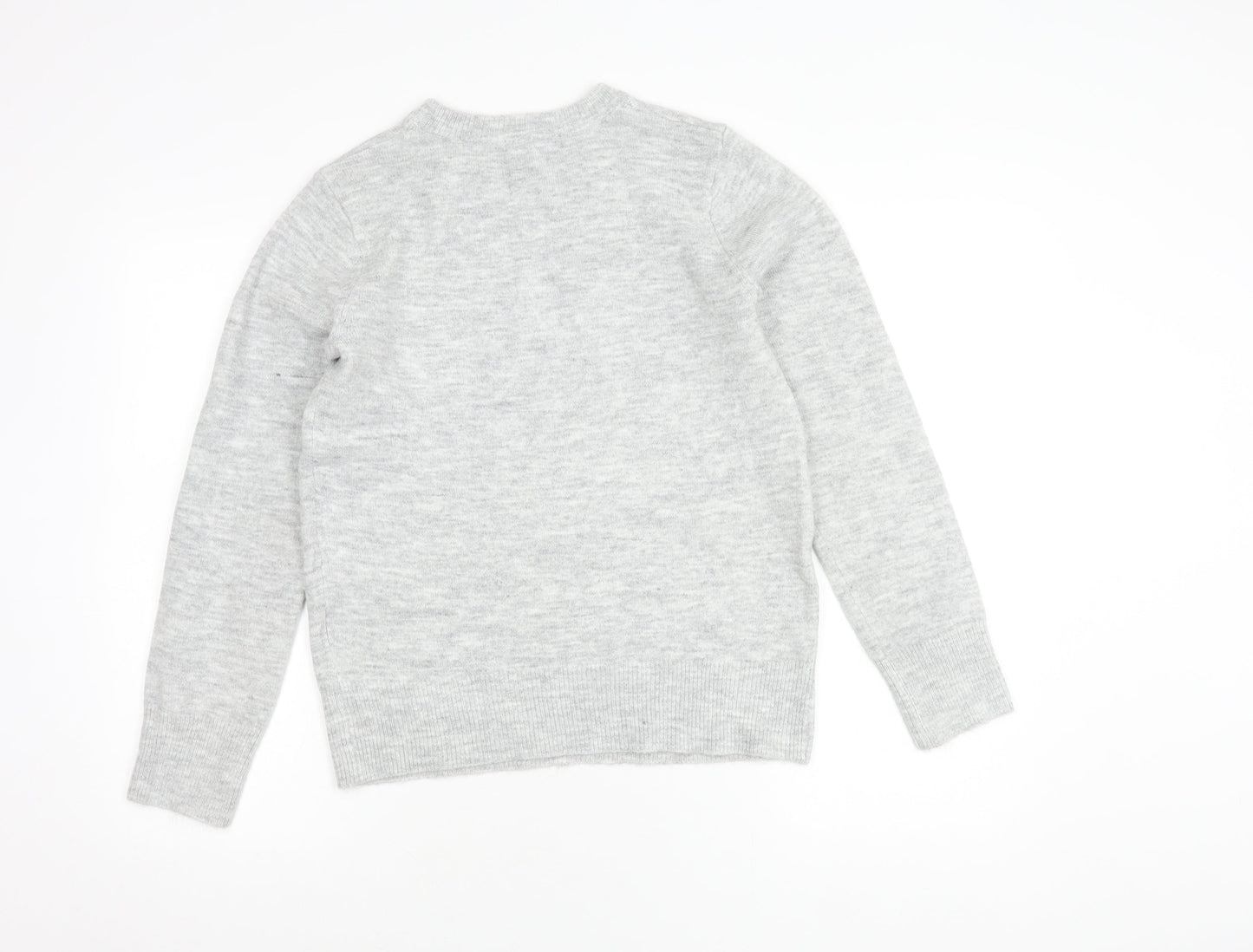 Bonmarché Women's Grey Embroidered Bird Pullover, Size 10