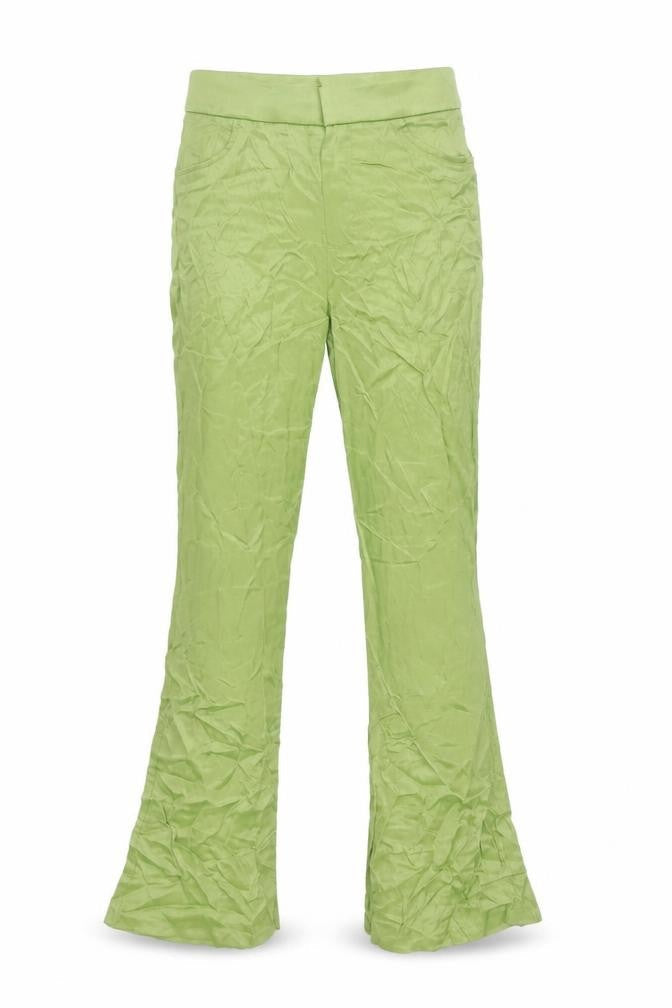 Zara Women's Green Straight Trousers, Size S, Casual