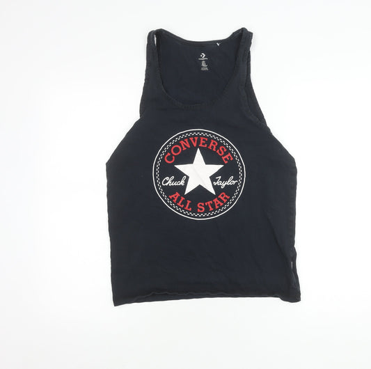 Converse Men’s Black Sleeveless T-Shirt, Size S