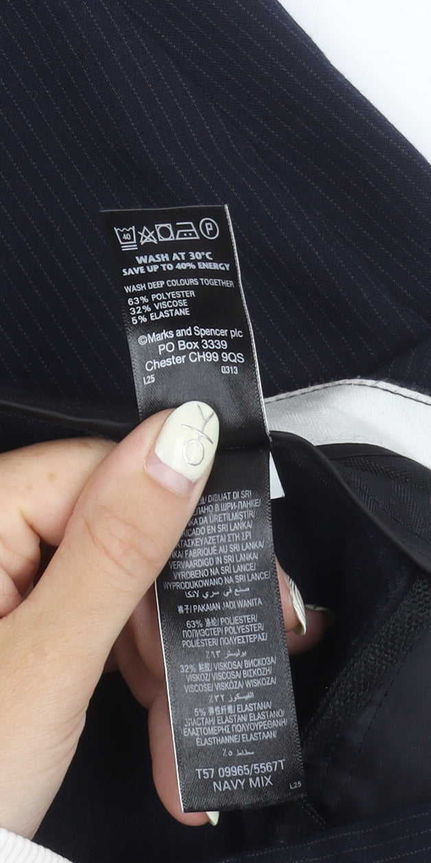 Marks and Spencer Women's Black Straight Trousers UK 10