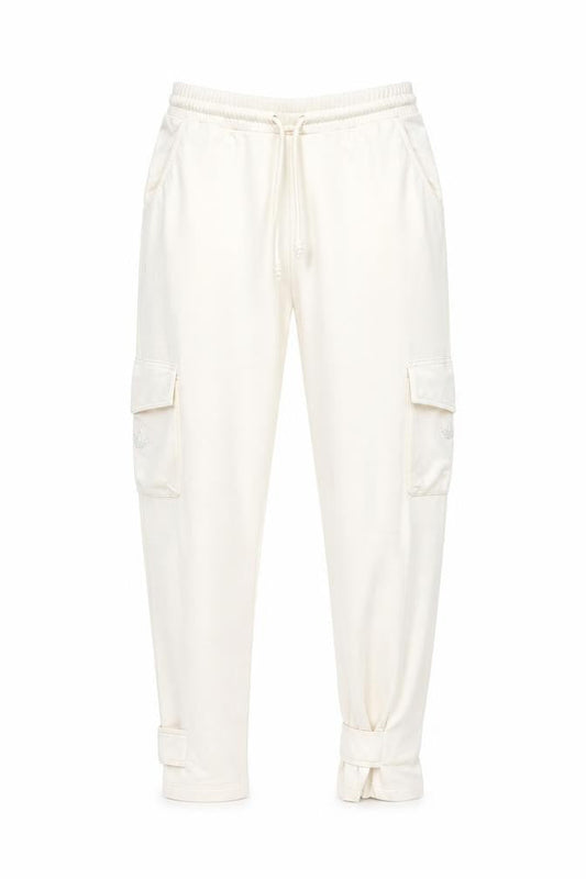 Adidas Unisex White Jogger Trousers - Large