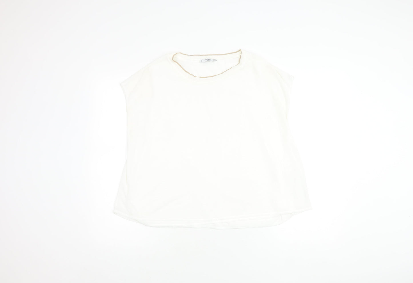 Mango Women's Ivory Sleeveless Top - Size L