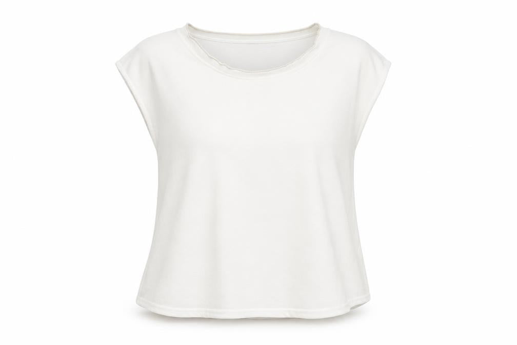 Front view of Mango Women's Ivory Sleeveless Top -, size L